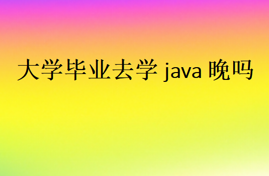 大學畢業去學java晚嗎