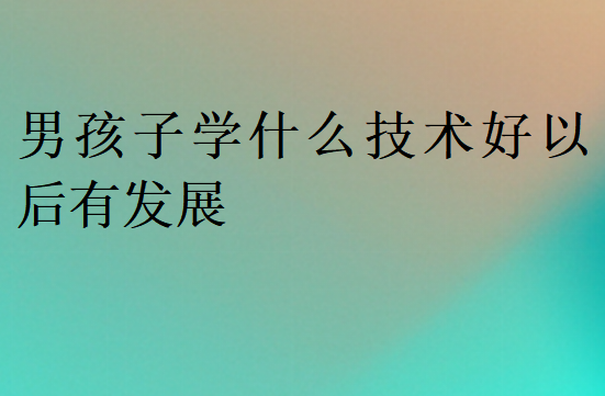 男孩子學(xué)什么技術(shù)好以后有發(fā)展