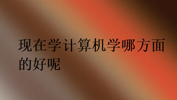 現在學計算機學哪方面的好呢