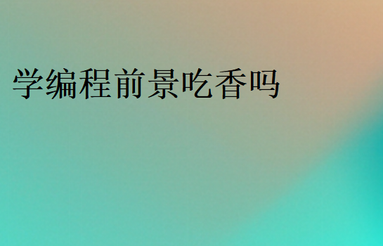 學編程前景吃香嗎