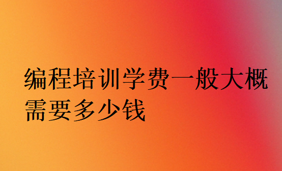 編程培訓(xùn)學(xué)費(fèi)一般大概需要多少錢