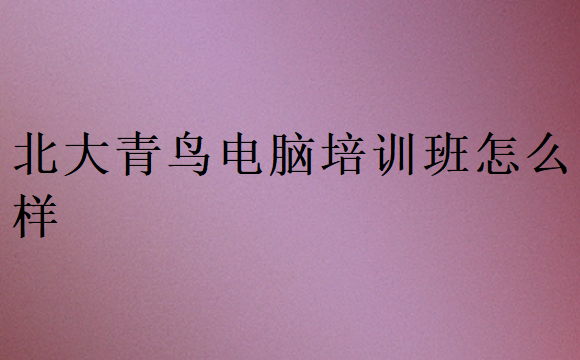 中博教育電腦培訓班怎么樣